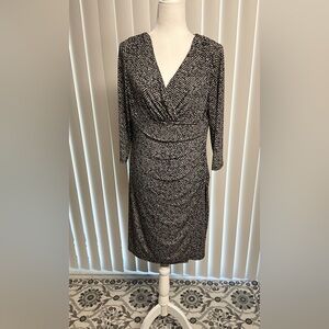 Ralph Lauren Black and White Long Sleeve Dress